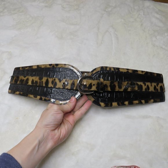 Guess vintage‎ stretch belt leopard - Picture 1 of 6